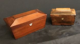2 x Antique Tea Caddies