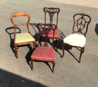 Assortment of Antique chairs - 4 items