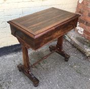 An antique Rosewood lidded consul table