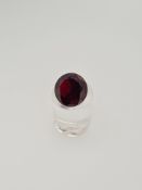 Garnet round cut gem stone