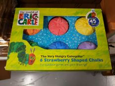 Very Hungry Caterpillar Outdoor Chalks - Six Chalks Per Pack - 5 Units