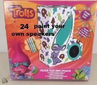 24 Trolls Paint Your Own Speakers RRP £4.99 Each.