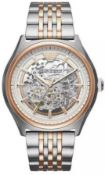 Emporio Armani - Mens Meccanico Two Tone Skeleton Watch Ar60002