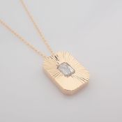 Swarovski Zirconia Necklace. In 14K Rose/Pink Gold