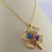 18.1 In (46 cm) Pendant. In 14K Yellow Gold
