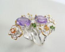 Designer ring with Amethyst