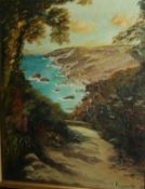 Small Riviera Oil on Canvas Signed 