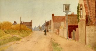 J Turner, Street Scene, Signed Watercolour