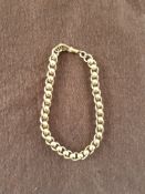 9ct Gold Barrel Link Bracelet