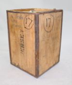 Old Vintage Wooden Metal Bound Tea Chest