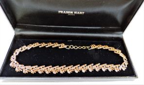 Vintage Amber Crystal Necklace in Gift Presentation Box