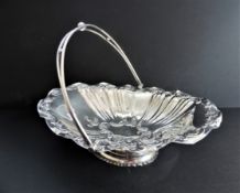 Antique Art Nouveau Silver Plated Cake or Fruit Basket c.1890's