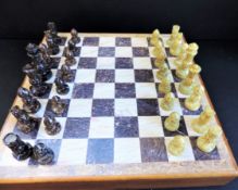 Chess Set Hand Carved Soapstone Chess set and Board
