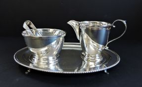 Vintage Mappin & Webb Silver Plate Creamer Set