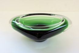 Flavio Poli Italian Sommerso Murano Glass Bowl
