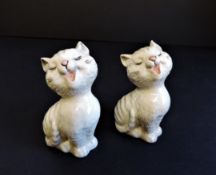 Pair of Vintage Beswick Porcelain Cats
