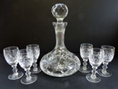 Crystal Decanter Drinks Set Port/Sherry