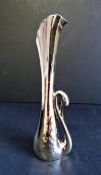 Antique Art Nouveau Silver Swan Bud Vase
