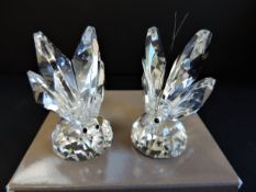 Gianfranco Ranoldi Crystal Butterfly Figurines Boxed