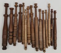 Antique Vintage 15 Wooden Lace Making Bobbins