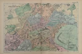 Antique Map Plan of Edinburgh 1899 G. W Bacon & Co.