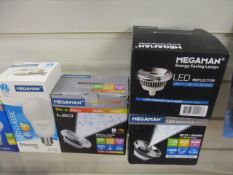 100Pcs Assorted Brand New Led Bulbs By Megaman - Assorted Styles And Fittings