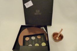 Just Slate Company Placemat, Cheese Marker & Copper Bowls (A8)