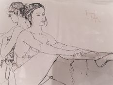 Bernard Dufour Signed Ballerina Loose Canvas
