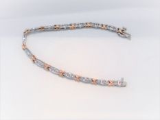 9Ct Gold Diamond Bracelet
