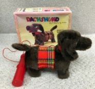 Rare Vintage Asahi Dachshund Walking Dog.