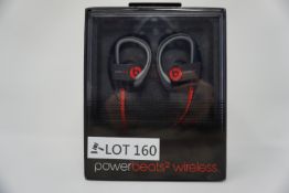 RRP £129.99 BEATS BY DR DRE POWERBEATS 2 WIRELESS EARPHONES -BLACK