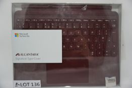 RRP £159.99 Microsoft Surface Pro Signature Type Cover - Burgundy
