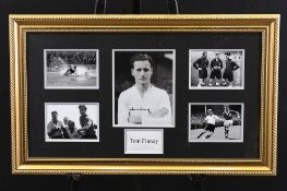 Framed Signed Tom Finney Memorabilia