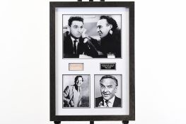 Bob Monkhouse Framed Signature