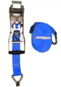 60 x ergo 50mm x 5ton x 6mtr ratchet lashing with claw hook (rle505t6)