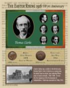 Thomas Clarke Easter Rising Original Penny Coin Birth & Death Metal Coin-Set