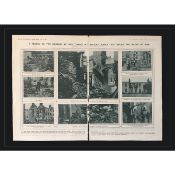 The Civil War Cork & Meath Mounted Original Double-Page 1920