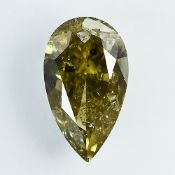 IGI Certified 1.01Cts 100% Natural Fancy Greenish Brownish Yellow Colour Diamond