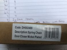 3X SPRING CHAIN DOOR CLOSERS