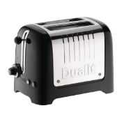 Dualit 2 slot lite toaster wide slot black eu plug free with uk adapter rrp £75