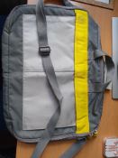 new genuine calvin klein grey & yellow laptop carrier / bag 14.5