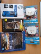 new mix items laser range finder, universal plugs adapters etc rrp £70