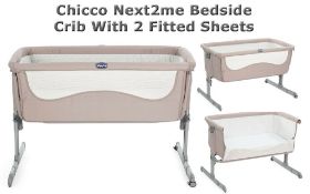 chicco next 2 me side sleeping bedside crib with mesh window rrp £299