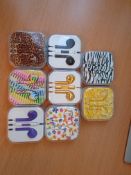 8 x mix styles high quality earphones with volume control and mic rrp£40