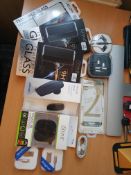 new mix items samsung bluetooth headset, iphone charger etc rrp£150