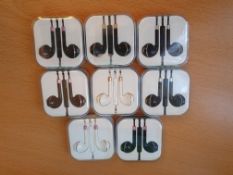 8 x mix styles high quality earphones with volume control and mic rrp£40