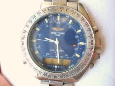 Breitling / New Pluton 3100 Full Set - Gentlemen's Steel Wrist Watch