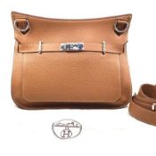 Hermes - Jypsiere 34 Taurillon Clemence Gold Colour Palladium Plated Hardware