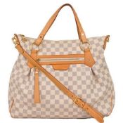 Louis Vuitton - Evora Gm Damier Azur Leather Shoulder Bag