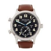 Patek Philippe Calatrava Pilot Travel Time 5524G-001 Men White Gold Watch